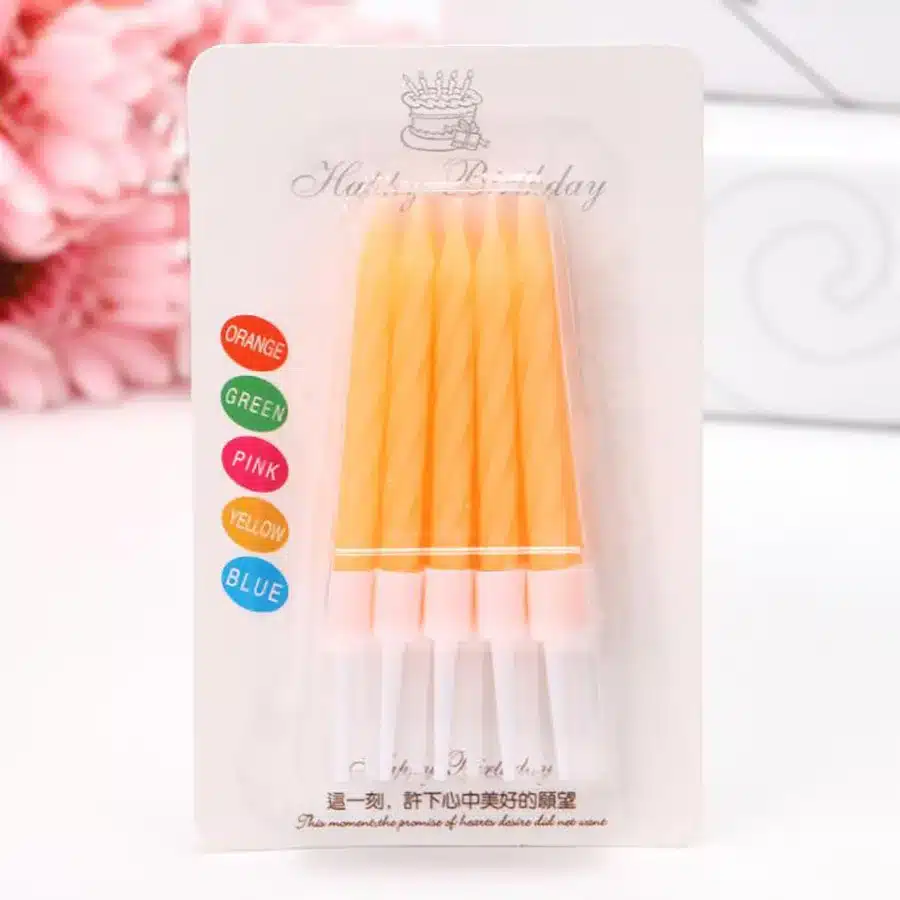 10pcs/lot Coloful Birthday Candles Christmas Birthday Party Cake Decorations Wedding Baby Shower New Year Decorations Candle 14