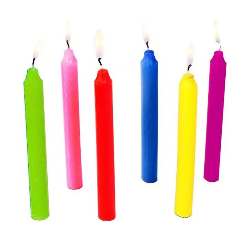 12pcs/box Multicolour Flame Candles Colorful Wedding Party Birthday Cake Candles Home Decoration Party Supplies FES7072 c 12