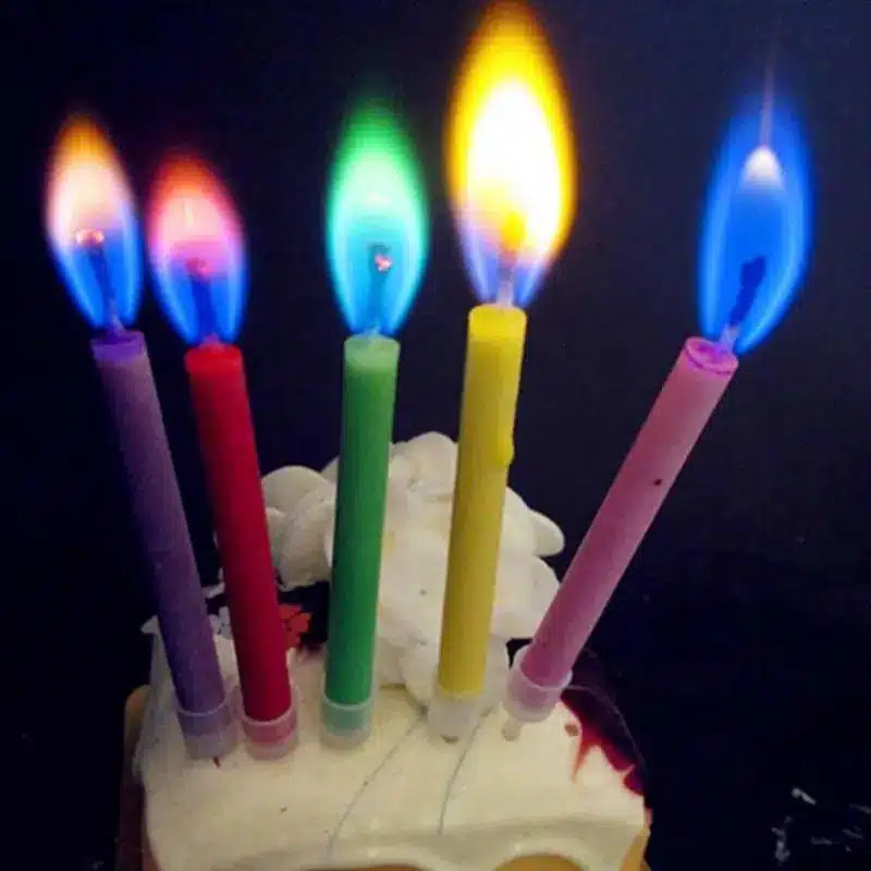12pcs/box Multicolour Flame Candles Colorful Wedding Party Birthday Cake Candles Home Decoration Party Supplies FES7072 c 14