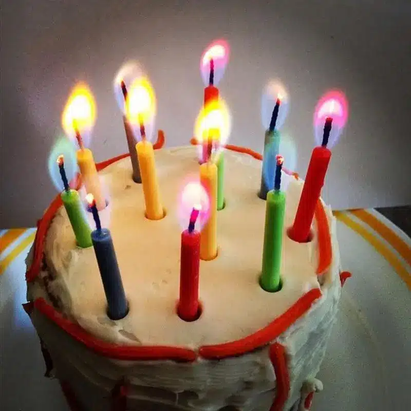 12pcs/box Multicolour Flame Candles Colorful Wedding Party Birthday Cake Candles Home Decoration Party Supplies FES7072 c 15