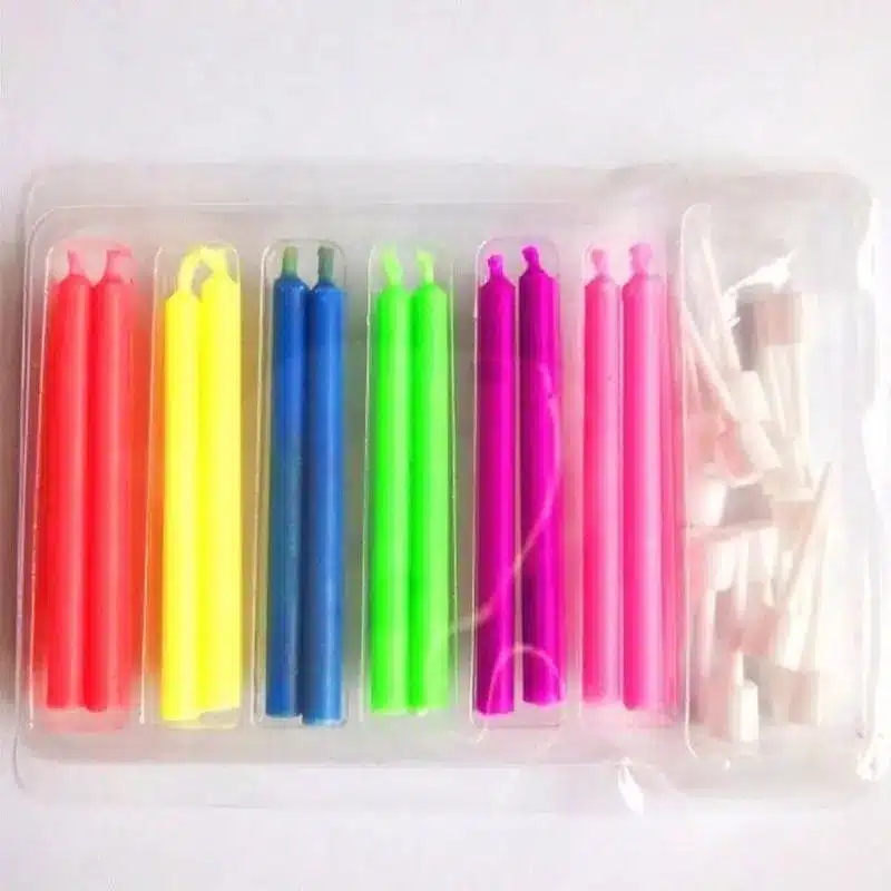 12pcs/box Multicolour Flame Candles Colorful Wedding Party Birthday Cake Candles Home Decoration Party Supplies FES7072 c 18