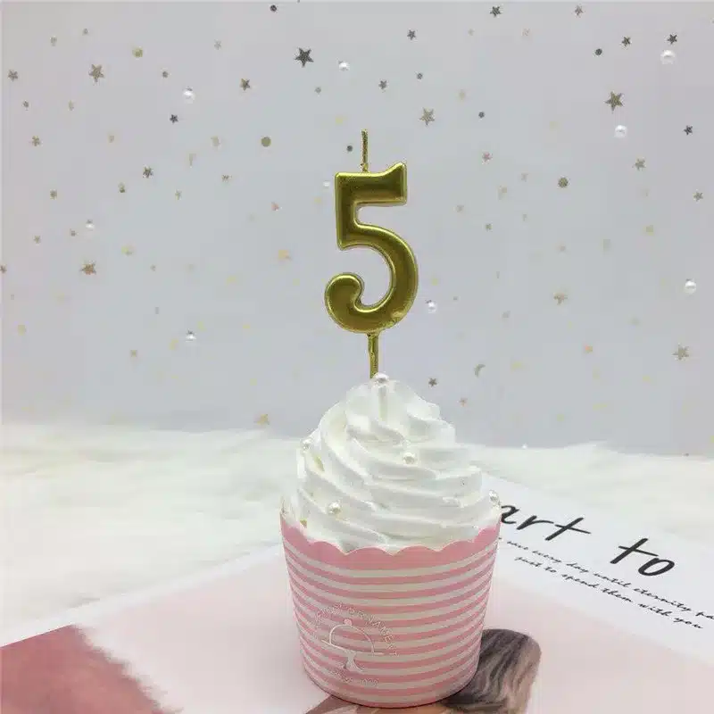 1pc Silver Gold Candles For Happy Birthday Party Decorations Kids Adult 0-9 Number Candles Cake Cupcake Topper Party Supplies 10