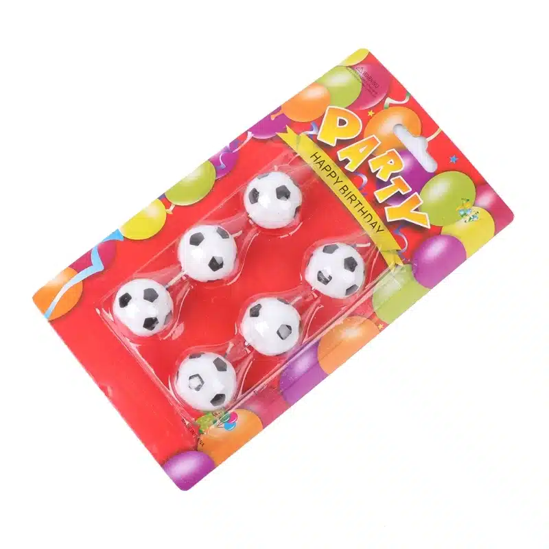 Newest 6Pcs/Set Soccer Ball Football Birthday Party Cake Candles Decorations Supplies Tool 10