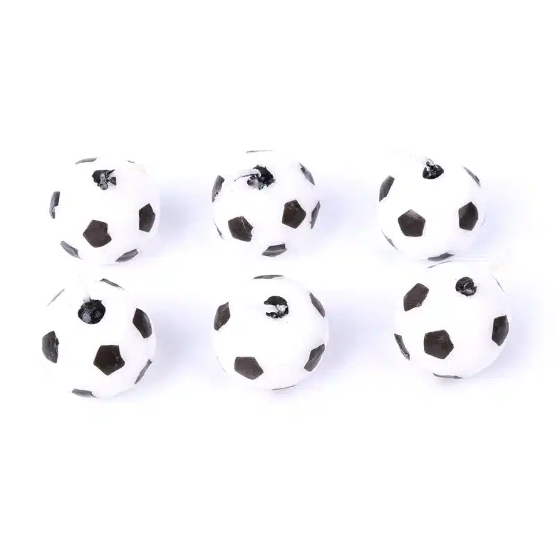 Newest 6Pcs/Set Soccer Ball Football Birthday Party Cake Candles Decorations Supplies Tool 14