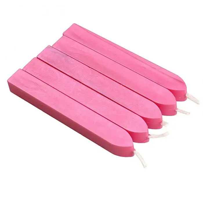 Retro custom wax seal Candle Home Decoration Colorful Candle Square Style Sealing Wax Stick Wax Seal Stamps with Wick 5 in 1 Set 4