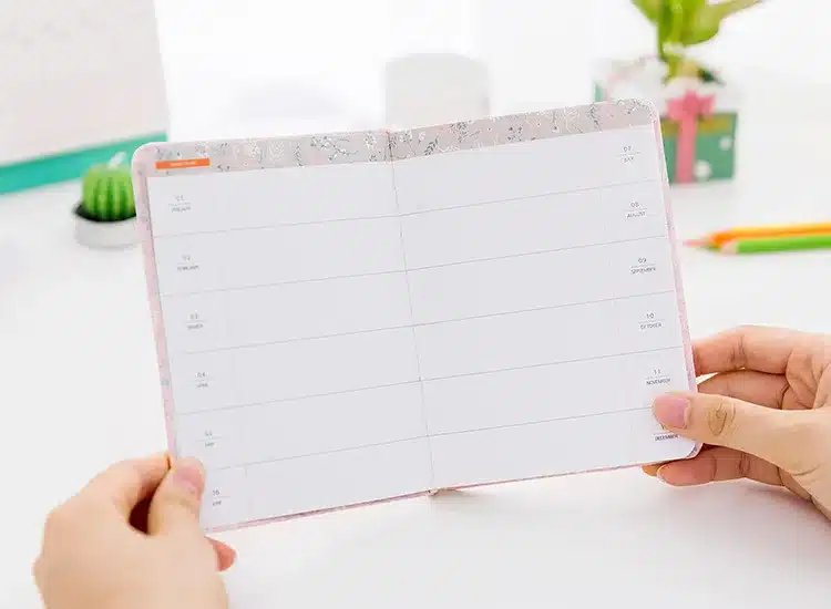 2019 Korean Kawaii Vintage Flower Schedule Yearly Diary Weekly Monthly Daily Planner Organizer Paper Notebook A6 Agendas 24