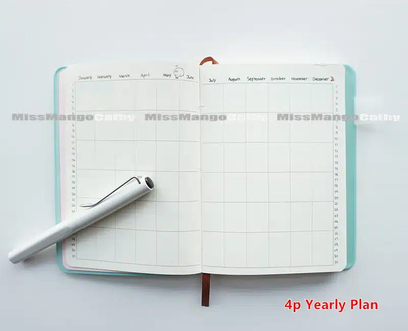 "Molang Rabbit" Cute 2019 Monthly Weekly Planner Agenda Organizer Faux Leather Diary Journal Study Notebook 20