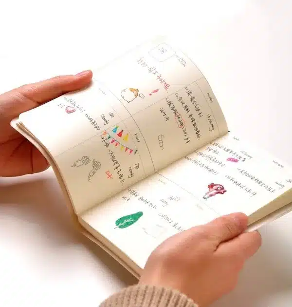 "Molang Rabbit" Cute 2019 Monthly Weekly Planner Agenda Organizer Faux Leather Diary Journal Study Notebook 29