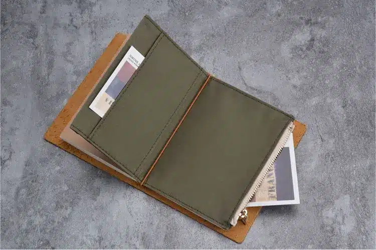 Fromthenon Vintage Storage Bag For Midori Travelers Notebook Zipper Pocket Retro Canvas Card Holder File bag School Stationery 17