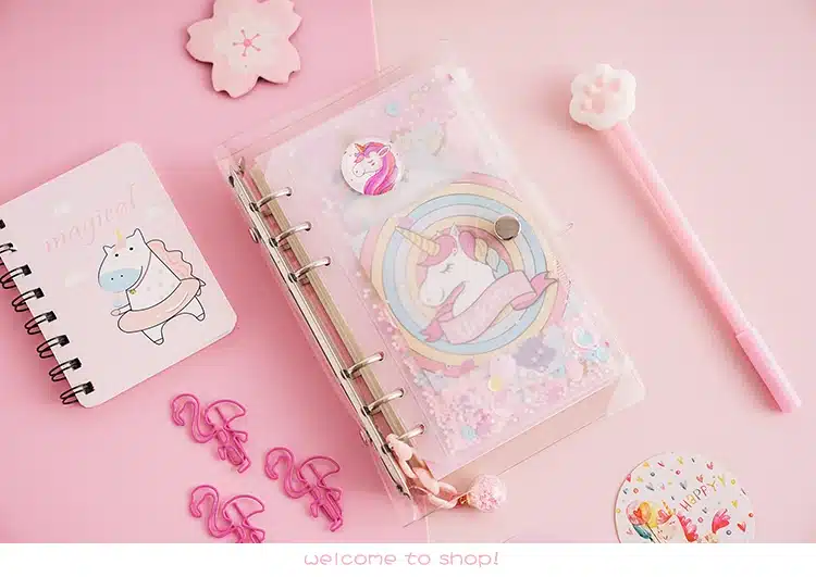2019 INS Unicorn Planner Book Suit A6 Spiral Notebook Hand-book Students' Supply Office Stationery Learning Gift for Girl 1