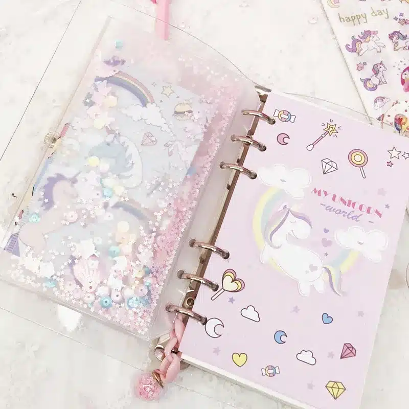 2019 INS Unicorn Planner Book Suit A6 Spiral Notebook Hand-book Students' Supply Office Stationery Learning Gift for Girl 19