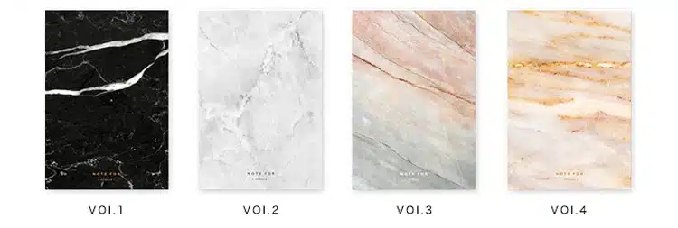Japanese Cute Stationery NOTE FOR SILENCE Marble Designs Soft Cover A5 Notebook Lines Composition Diary Stitching Binding 12
