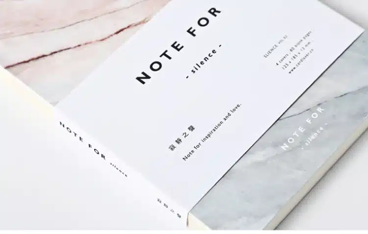 Japanese Cute Stationery NOTE FOR SILENCE Marble Designs Soft Cover A5 Notebook Lines Composition Diary Stitching Binding 17