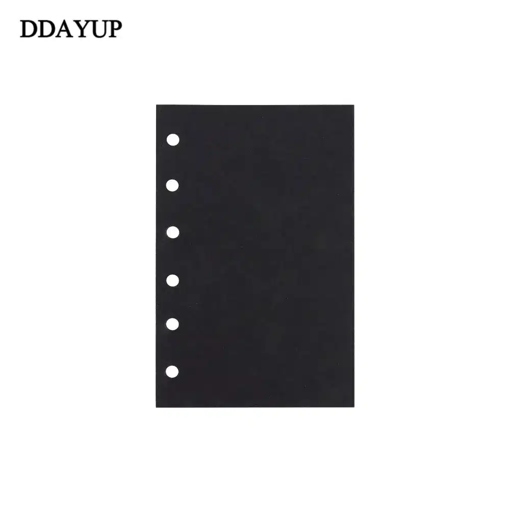 40 Sheets A5 A6 A7 Black Card Handmade Notebook Inside Pages Stationery Office School Supplies 17