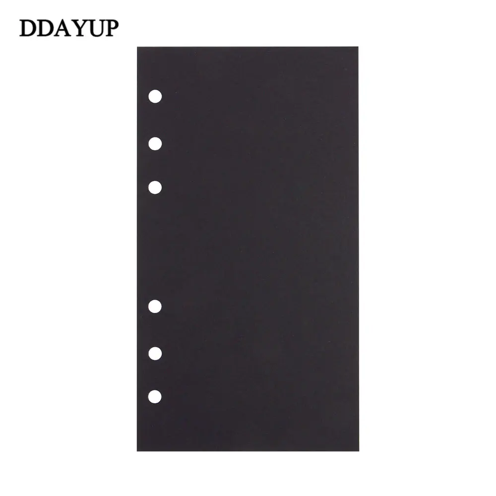 40 Sheets A5 A6 A7 Black Card Handmade Notebook Inside Pages Stationery Office School Supplies 18