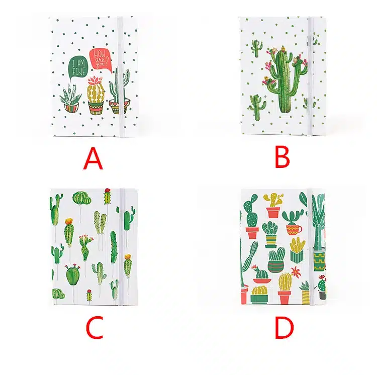 "Cactus ver.2" Beautiful Hard Cover Lined Study Diary Notebook Travel Journal Stationery Gift 16