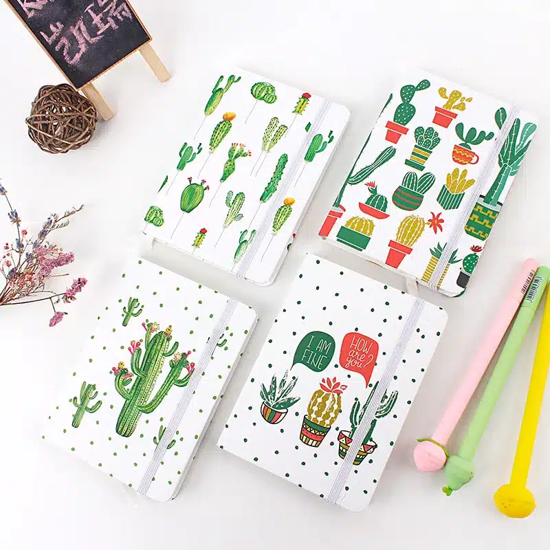 "Cactus ver.2" Beautiful Hard Cover Lined Study Diary Notebook Travel Journal Stationery Gift 17