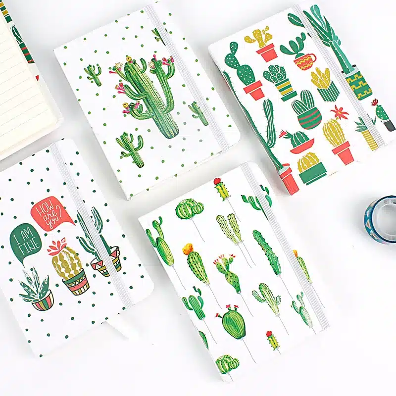 "Cactus ver.2" Beautiful Hard Cover Lined Study Diary Notebook Travel Journal Stationery Gift 18