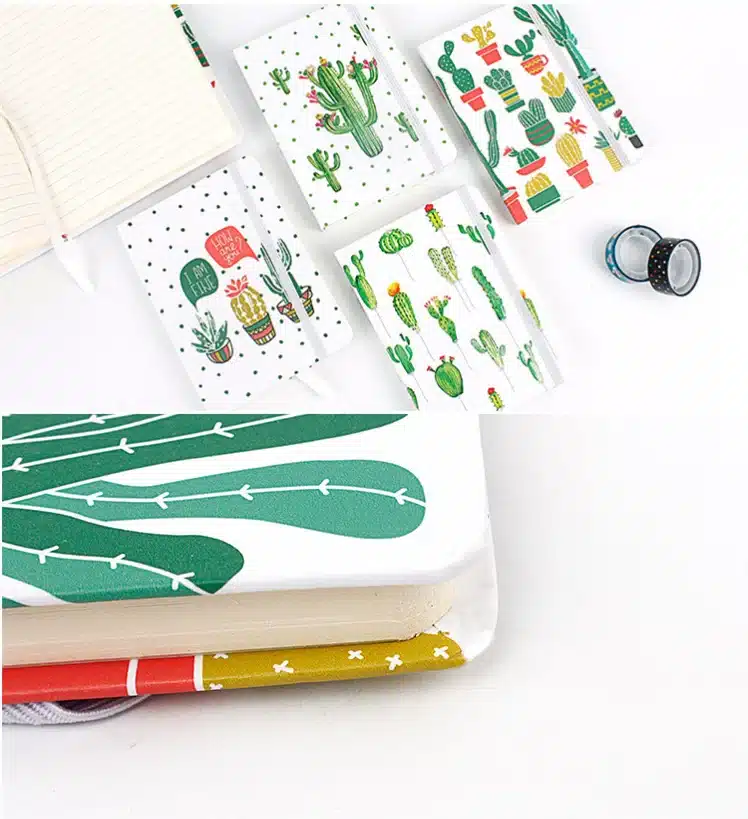 "Cactus ver.2" Beautiful Hard Cover Lined Study Diary Notebook Travel Journal Stationery Gift 21