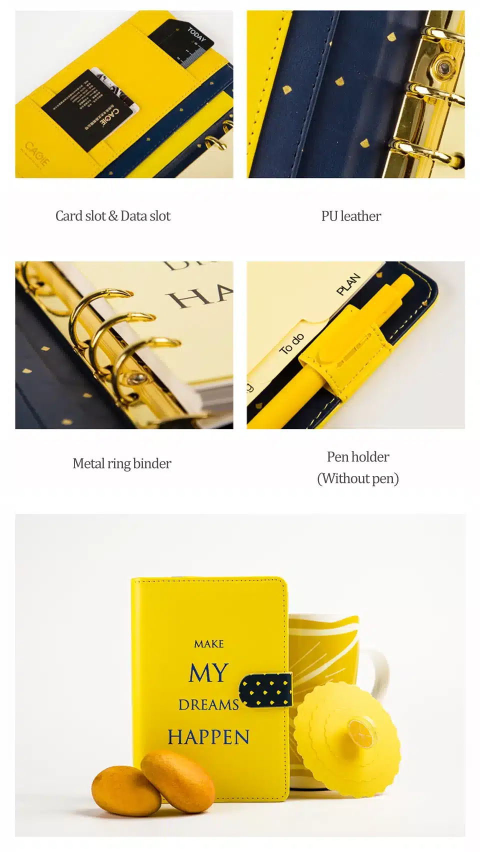 Planer Notebook A6 2019 Agenda Diary Journal Schedule Organizer Binder Notepad Plan Paper Portable Book Office Memo Student Gift 18
