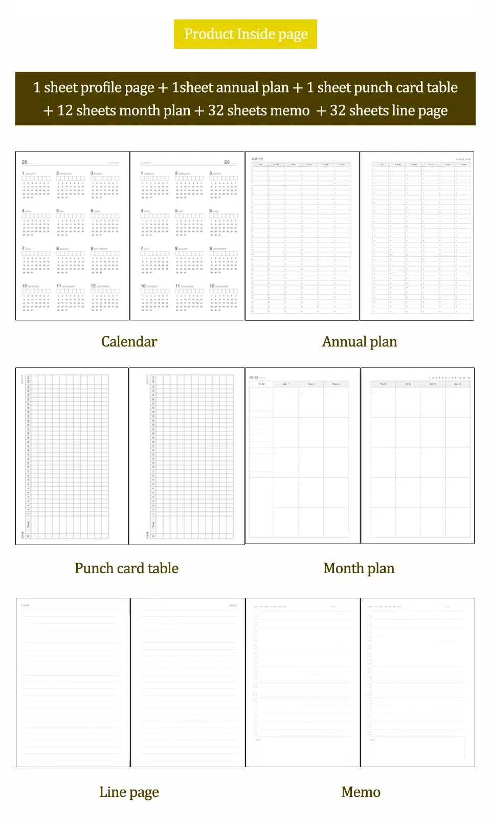 Planer Notebook A6 2019 Agenda Diary Journal Schedule Organizer Binder Notepad Plan Paper Portable Book Office Memo Student Gift 19