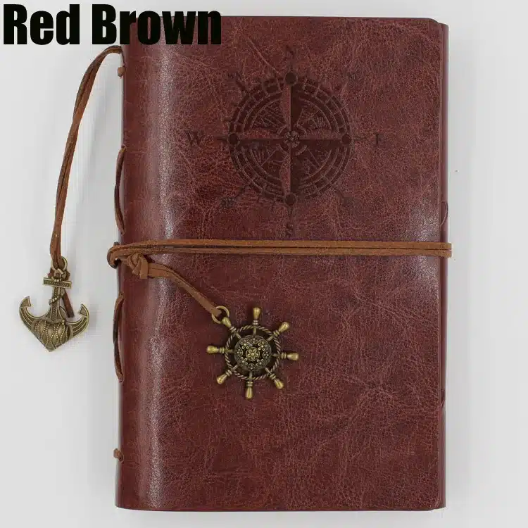 Diary Notebook Office Stationery School Supplies Retro Travel Diary Creative Leather Cover A7 A6 A5 Ring Binder Kraft Paper 24