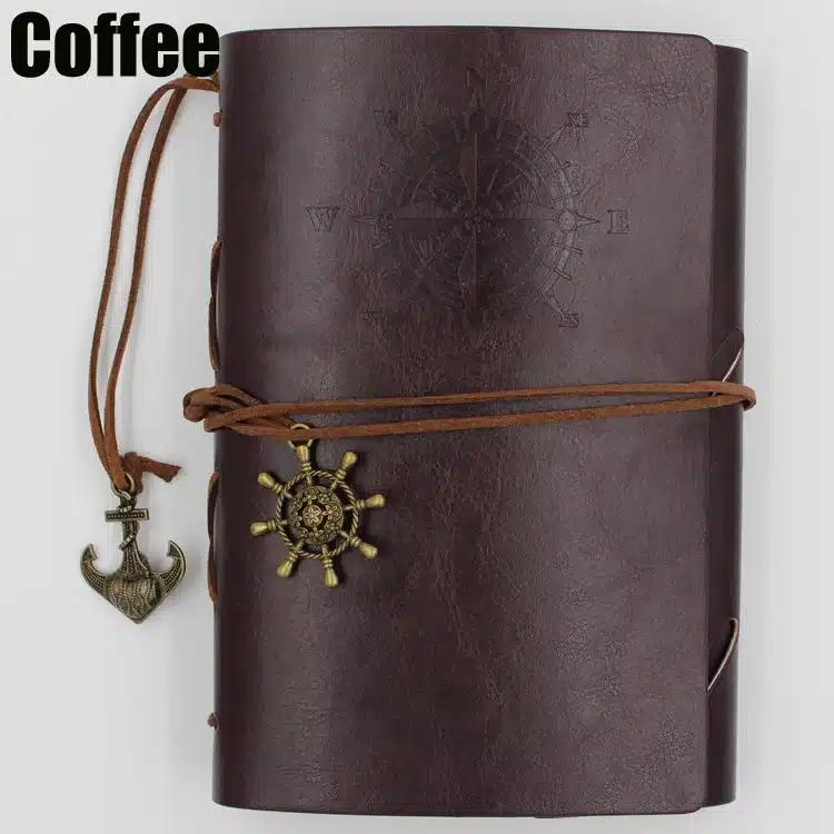 Diary Notebook Office Stationery School Supplies Retro Travel Diary Creative Leather Cover A7 A6 A5 Ring Binder Kraft Paper 25