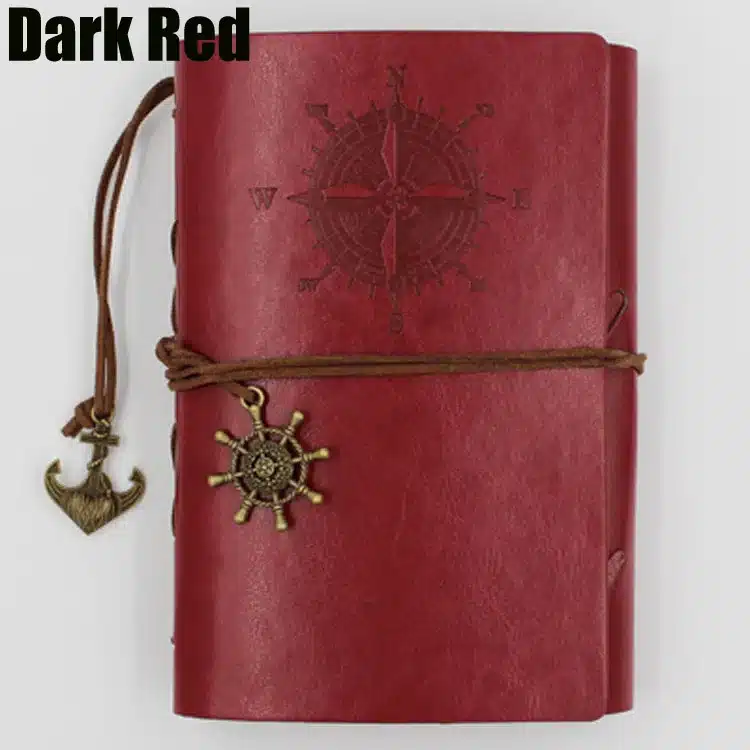 Diary Notebook Office Stationery School Supplies Retro Travel Diary Creative Leather Cover A7 A6 A5 Ring Binder Kraft Paper 26