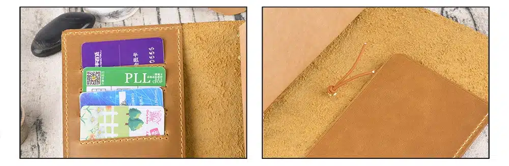 High Quality Genuine Leather Notebook Handmade Travel Journal With Card Holders Passport Place Cowhide Diary Sketchbook Planner 22