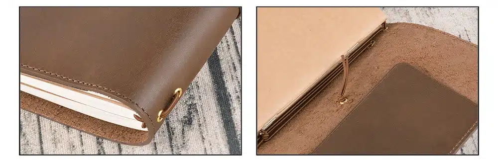 High Quality Genuine Leather Notebook Handmade Travel Journal With Card Holders Passport Place Cowhide Diary Sketchbook Planner 25
