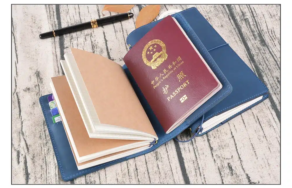 High Quality Genuine Leather Notebook Handmade Travel Journal With Card Holders Passport Place Cowhide Diary Sketchbook Planner 29