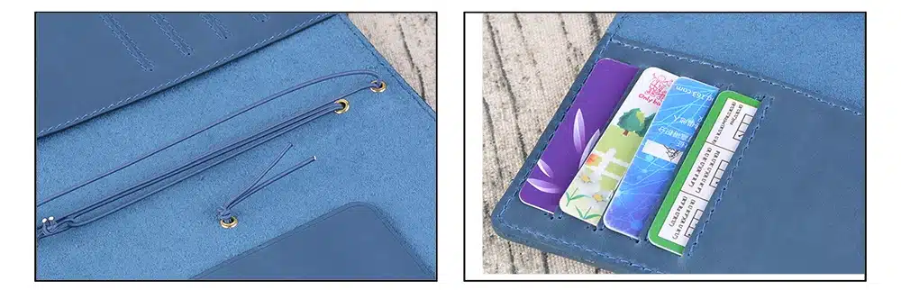 High Quality Genuine Leather Notebook Handmade Travel Journal With Card Holders Passport Place Cowhide Diary Sketchbook Planner 30