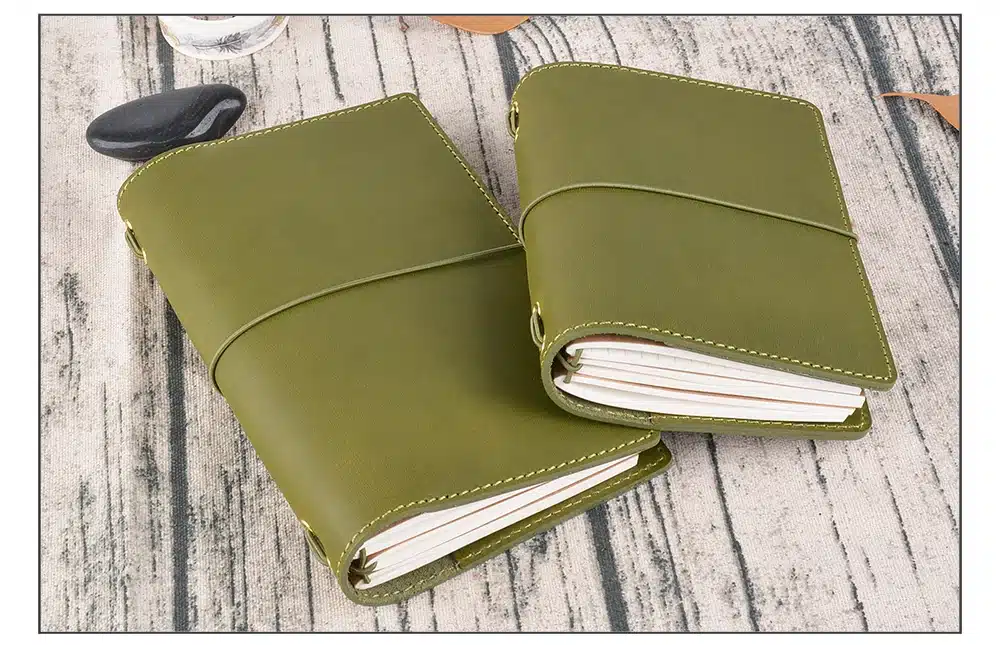 High Quality Genuine Leather Notebook Handmade Travel Journal With Card Holders Passport Place Cowhide Diary Sketchbook Planner 34