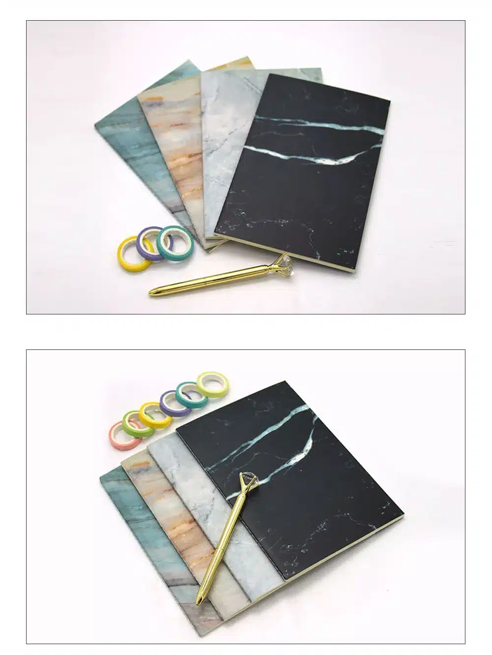 A5-21*14 cm Office Notebook Paper Elegant Marble Pattern Lined Paper Journals Stationery for School Office Supplies Planner 11