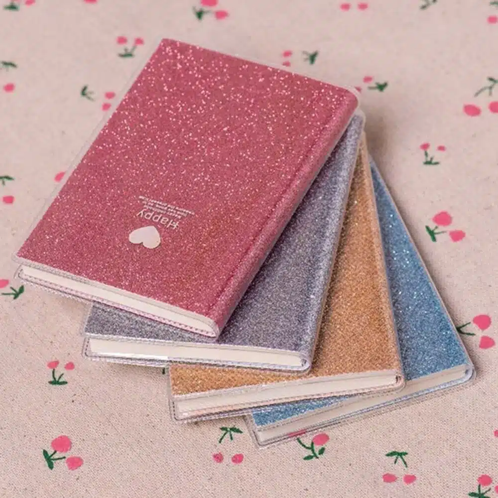 Creative PVC Notebook Paper Diary School Shiny Cool Kawaii Notebook Paper Agenda Schedule Planner Sketchbook Gift for kids 19