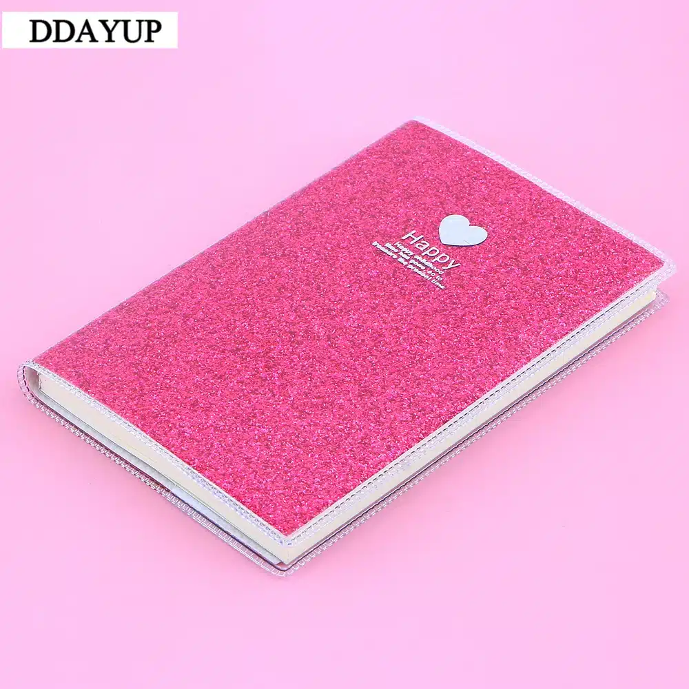 Creative PVC Notebook Paper Diary School Shiny Cool Kawaii Notebook Paper Agenda Schedule Planner Sketchbook Gift for kids 17