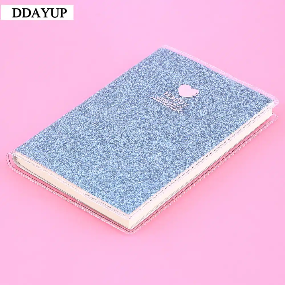 Creative PVC Notebook Paper Diary School Shiny Cool Kawaii Notebook Paper Agenda Schedule Planner Sketchbook Gift for kids 19