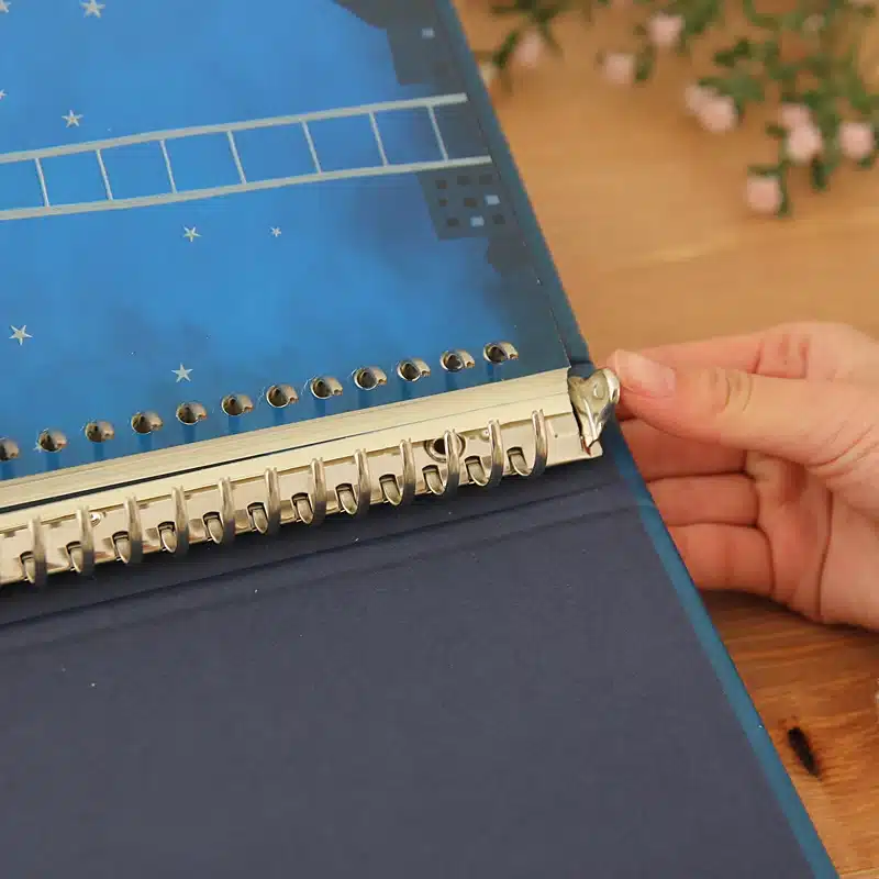 "Good Night" Loose Leaf Notebook Big Coil Spiral Hard Cover Diary Lined Papers Journal Planner Study Notepad 19