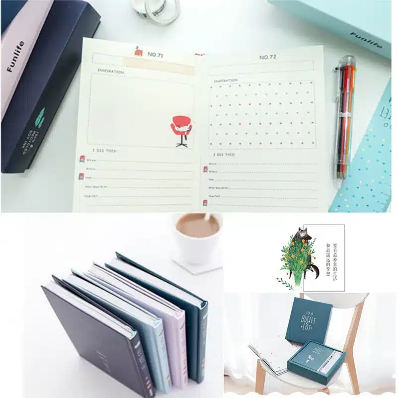A5 Kawaii Hardcover Notebook Stationery Planner Cute School Diary Libretas Memos Student Gift School Chancery 16