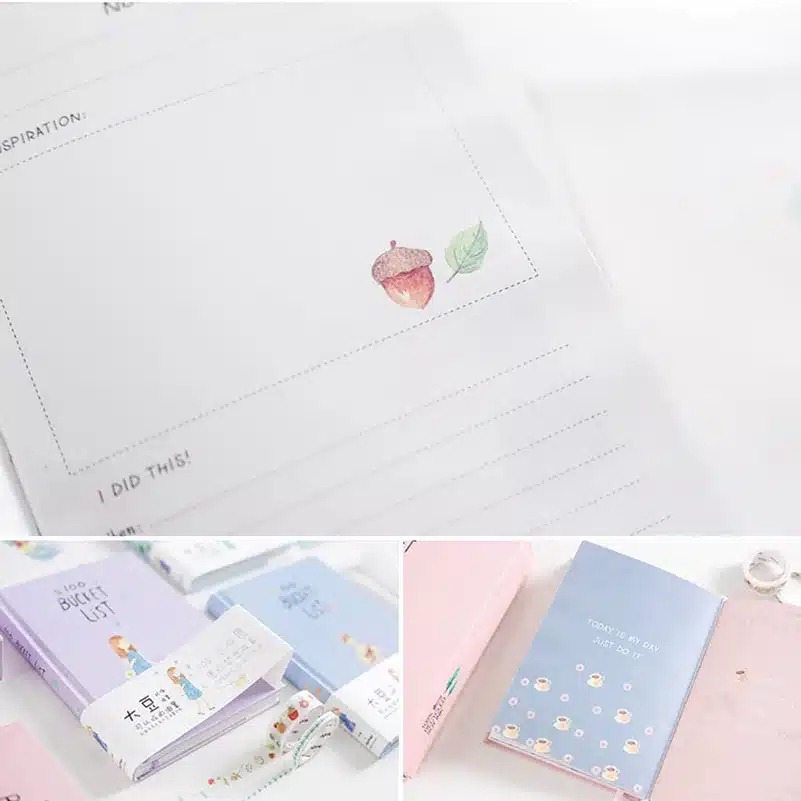A5 Kawaii Hardcover Notebook Stationery Planner Cute School Diary Libretas Memos Student Gift School Chancery 36