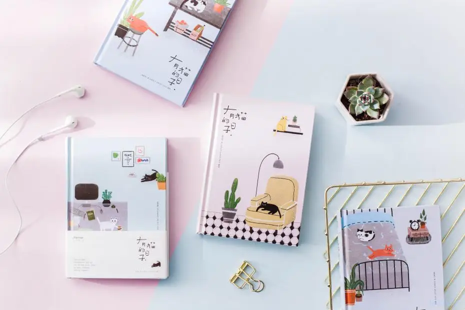 2019 Korean Kawaii Cute Cat Home Daily Schedule Personal Planner Organizer Notebook Agenda Planbook A5 Best For Student Gift 9