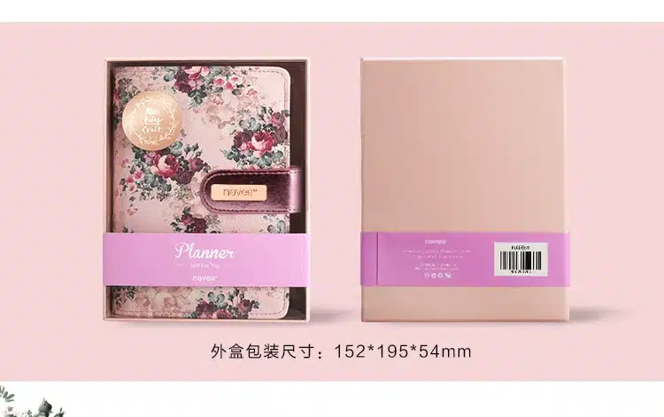 NEVER stationery rose series spiral notebook 2019 agenda organizer A6 planner personal diary book office and school supplies 7