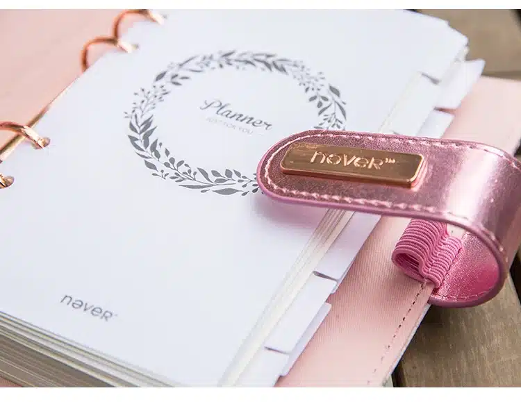 NEVER stationery rose series spiral notebook 2019 agenda organizer A6 planner personal diary book office and school supplies 12