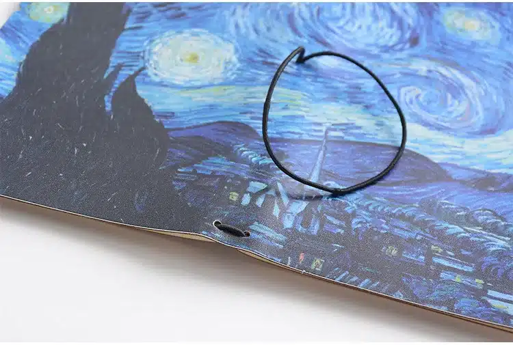 Van Gogh oil painting PU Leather Cover Notebook travel Diary Book Exercise Composition Binding Note Notepad Gift Stationery 7