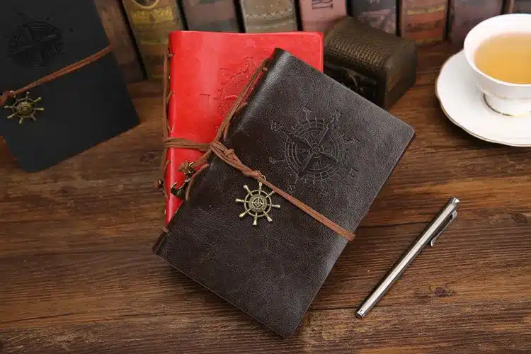 2018 Vintage Pirate A5 Diary Notebook Agenda With Faux Leather Cover Filofax Note Book For School Korean Stationery or Traveler 9