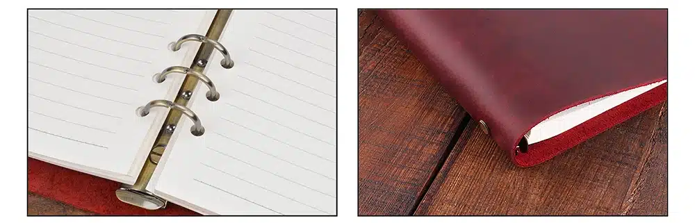 Moterm Classic Business Leather Notebook A5 Cowhide Cover Refillable Journal Diary Loose Leaf Sketchbook Planner Free Shipping 17