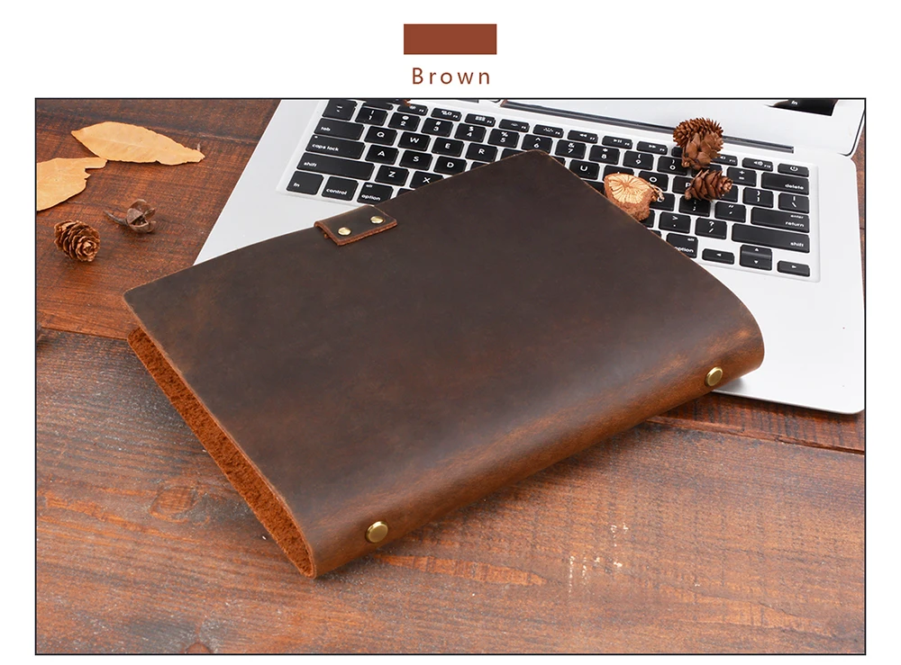 Moterm Classic Business Leather Notebook A5 Cowhide Cover Refillable Journal Diary Loose Leaf Sketchbook Planner Free Shipping 27