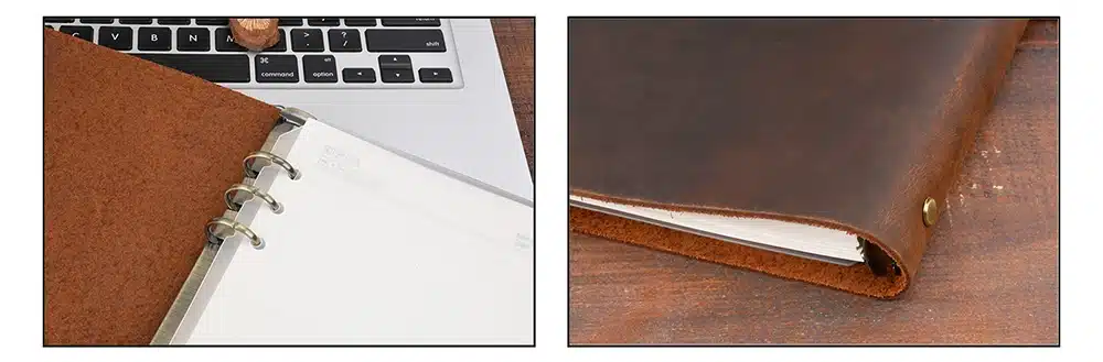 Moterm Classic Business Leather Notebook A5 Cowhide Cover Refillable Journal Diary Loose Leaf Sketchbook Planner Free Shipping 30