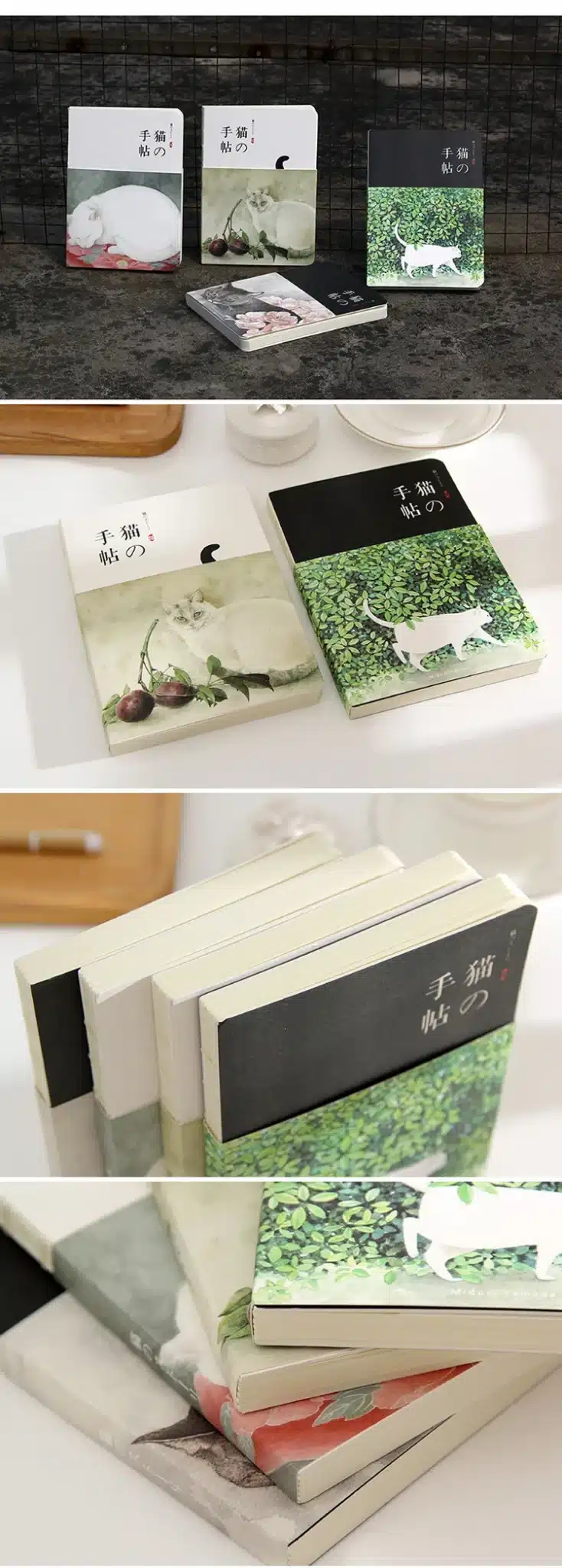 New Blank Vintage Sketchbook Diary Drawing Painting 80 Sheets Cute Cat Notebook Paper Sketch Book Office School Supplies Gift 14