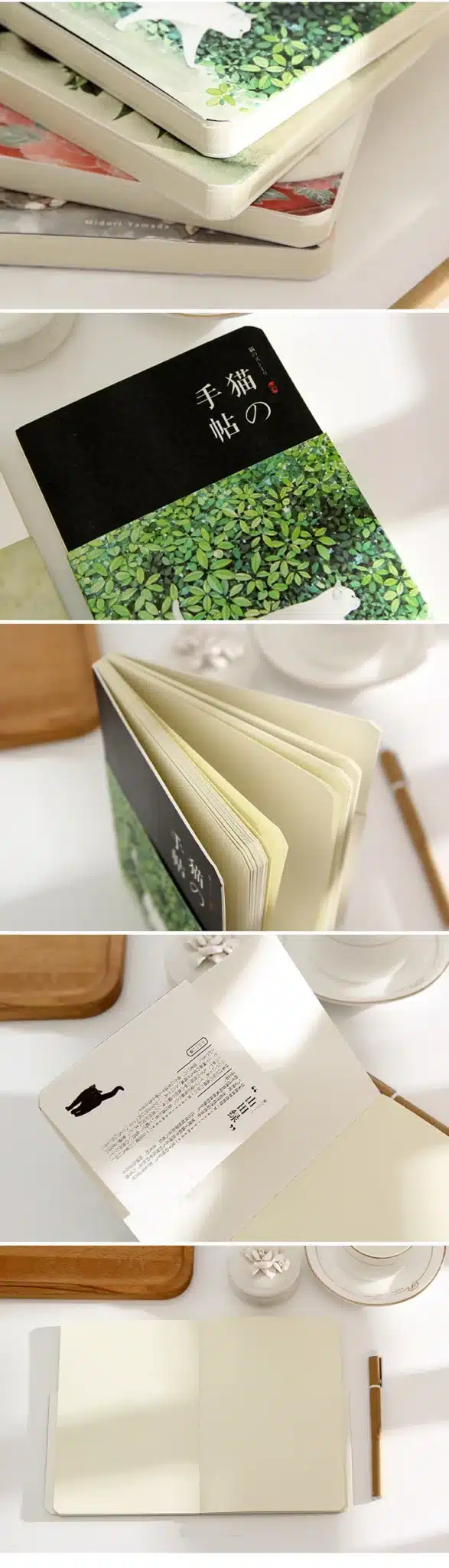 New Blank Vintage Sketchbook Diary Drawing Painting 80 Sheets Cute Cat Notebook Paper Sketch Book Office School Supplies Gift 15